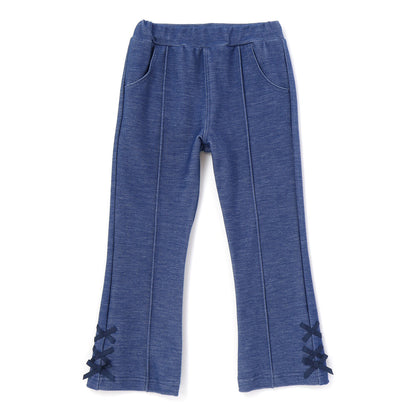 日本童裝  SLAP SLIP 緞帶心型貼片長褲 80-130cm 女童款 秋季  PANTS