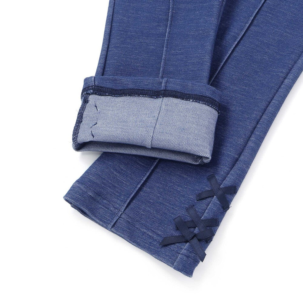 日本童裝  SLAP SLIP 緞帶心型貼片長褲 80-130cm 女童款 秋季  PANTS