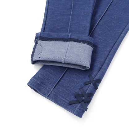 日本童裝  SLAP SLIP 緞帶心型貼片長褲 80-130cm 女童款 秋季  PANTS