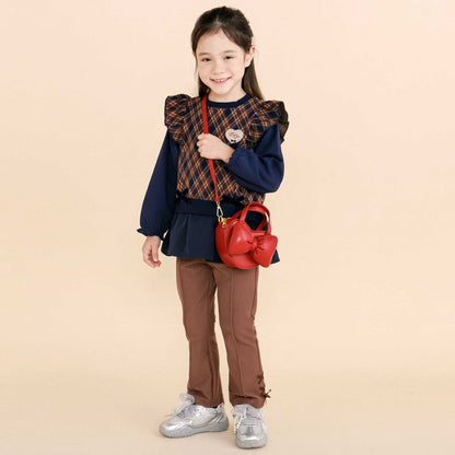 日本童裝  SLAP SLIP 緞帶心型貼片長褲 80-130cm 女童款 秋季  PANTS