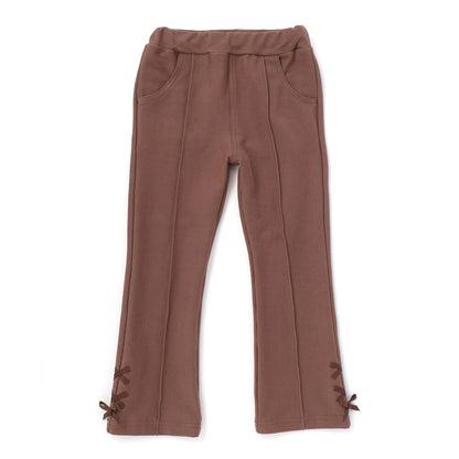 日本童裝  SLAP SLIP 緞帶心型貼片長褲 80-130cm 女童款 秋季  PANTS