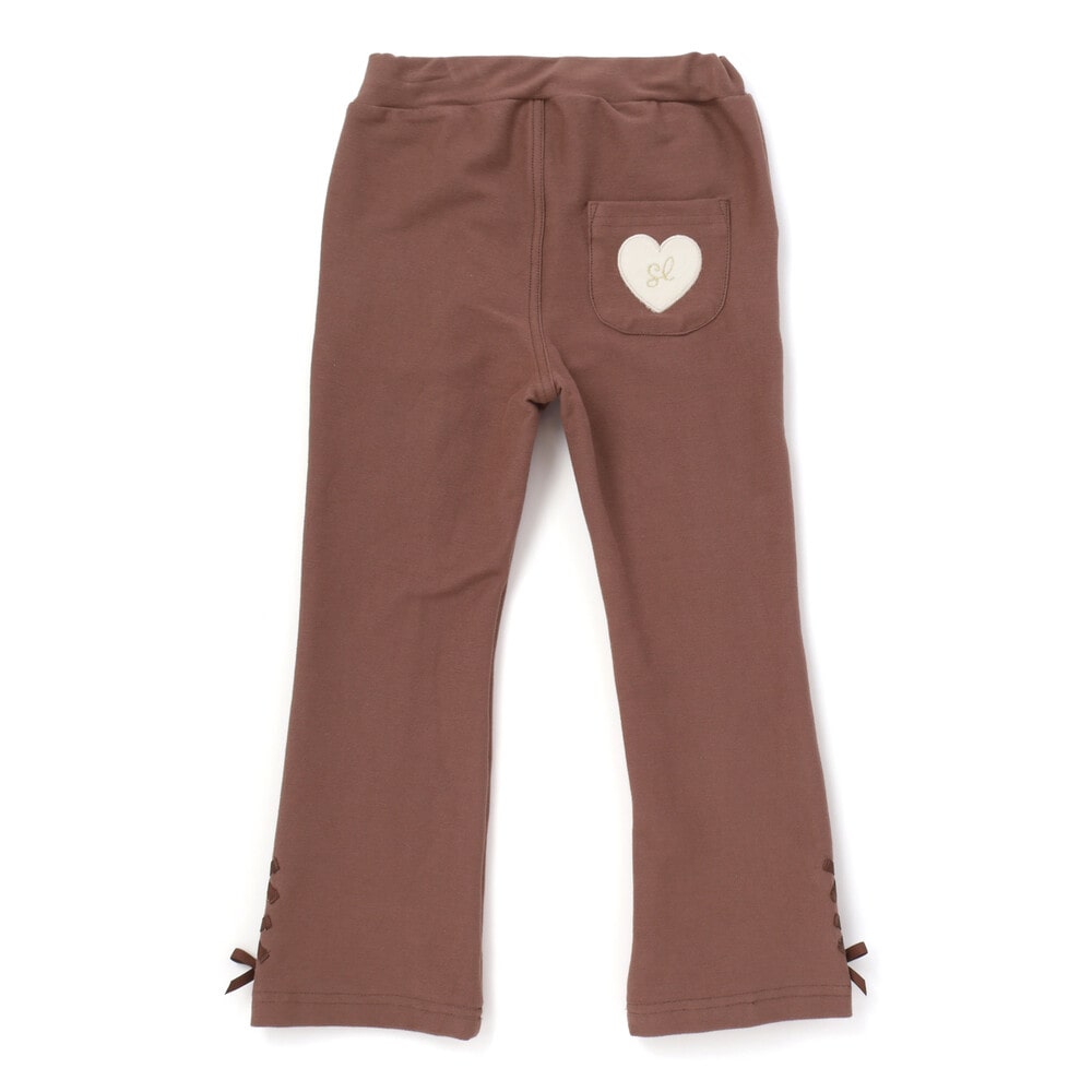 日本童裝  SLAP SLIP 緞帶心型貼片長褲 80-130cm 女童款 秋季  PANTS
