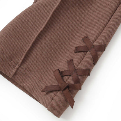 日本童裝  SLAP SLIP 緞帶心型貼片長褲 80-130cm 女童款 秋季  PANTS