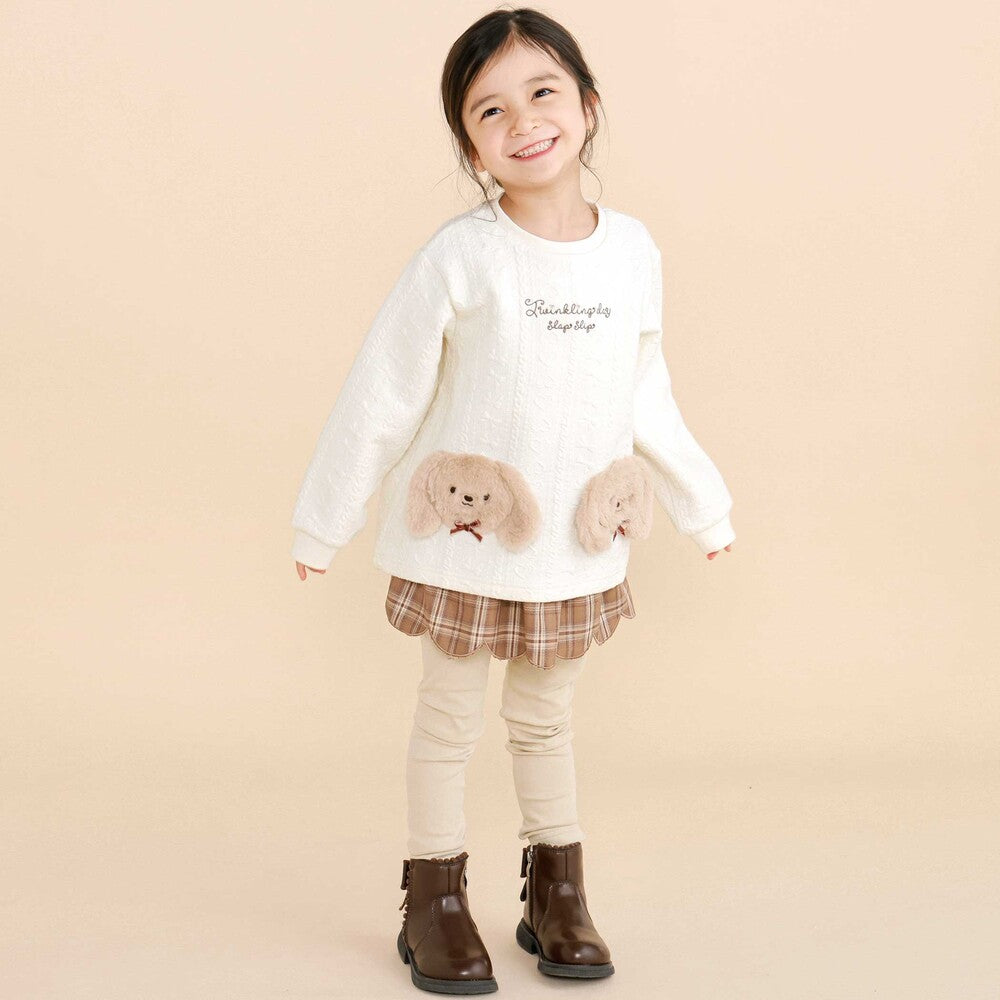 日本童裝  SLAP SLIP 假兩件格紋扇形裙連褲 80-130cm 女童款 秋季  SKIRTS PANTS