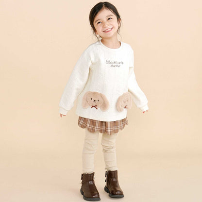 日本童裝  SLAP SLIP 假兩件格紋扇形裙連褲 80-130cm 女童款 秋季  SKIRTS PANTS