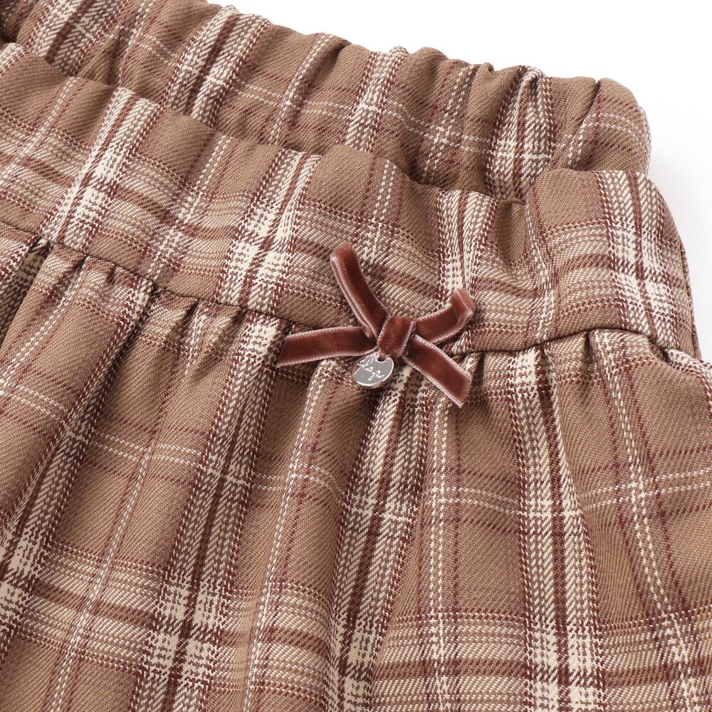 日本童裝  SLAP SLIP 假兩件格紋扇形裙連褲 80-130cm 女童款 秋季  SKIRTS PANTS
