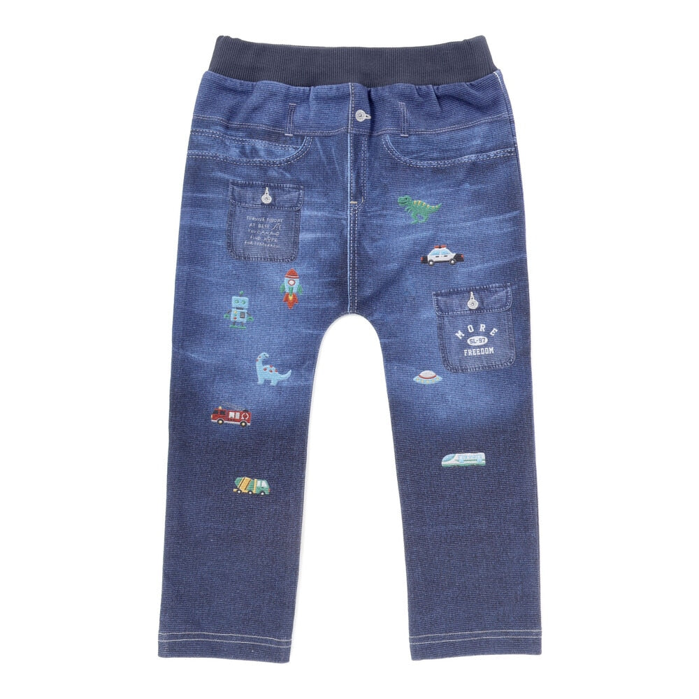 日本童裝  SLAP SLIP 印花彈力長褲 80-120cm 男童款 秋季 PANTS