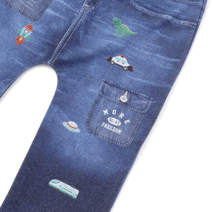 日本童裝  SLAP SLIP 印花彈力長褲 80-120cm 男童款 秋季 PANTS