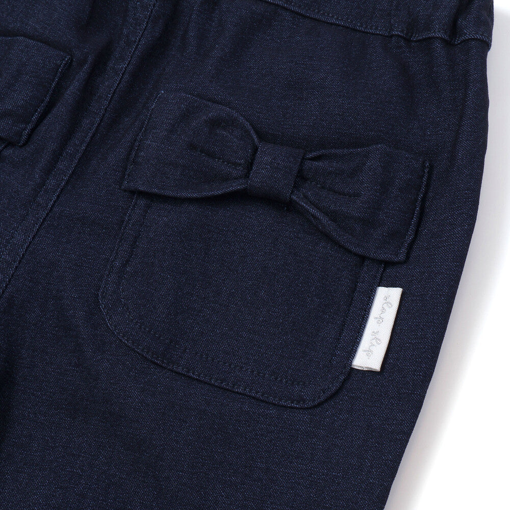日本童裝  SLAP SLIP 蝴蝶結口袋蕾絲邊長褲 90-130cm 女童款 秋季 PANTS