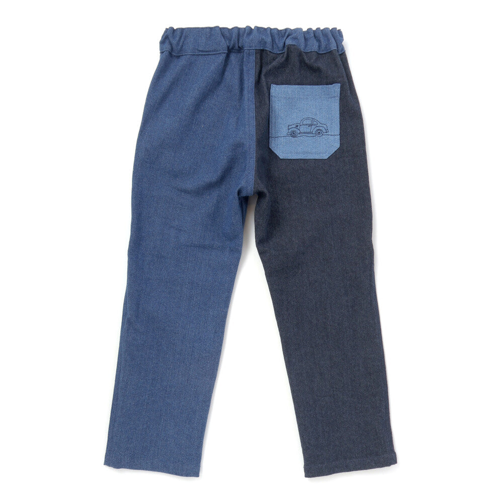 日本童裝  SLAP SLIP 拼接彈性長褲 80-130cm 男童款 秋季 PANTS