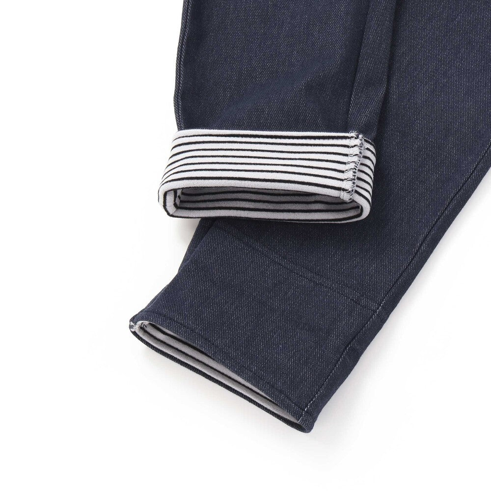 日本童裝  SLAP SLIP 撞色斜紋薄抓毛長褲 80-130cm 男童款 冬季 PANTS