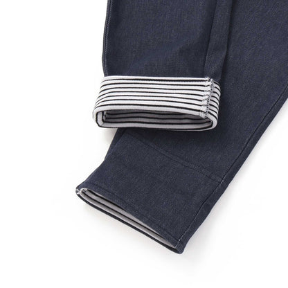 日本童裝  SLAP SLIP 撞色斜紋薄抓毛長褲 80-130cm 男童款 冬季 PANTS