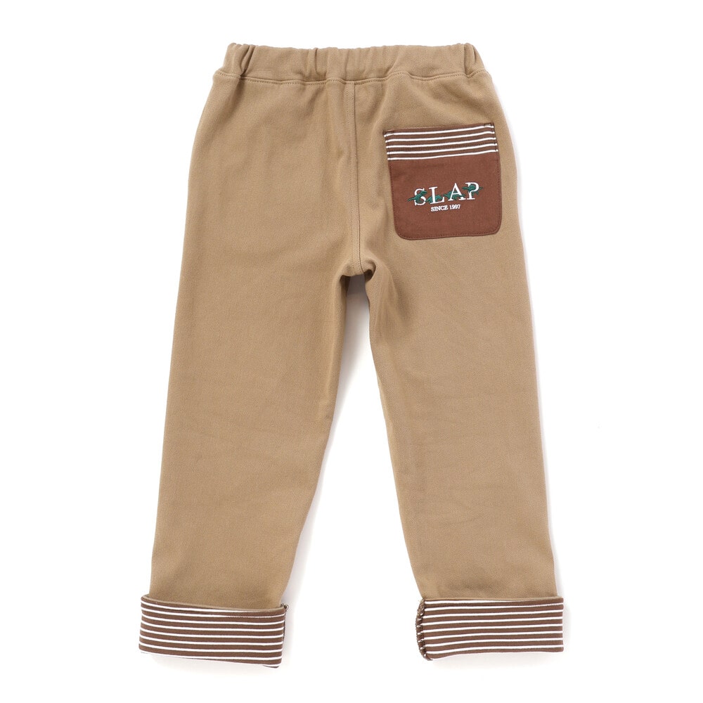 日本童裝  SLAP SLIP 撞色斜紋薄抓毛長褲 80-130cm 男童款 冬季 PANTS