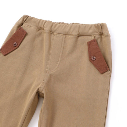 日本童裝  SLAP SLIP 撞色斜紋薄抓毛長褲 80-130cm 男童款 冬季 PANTS