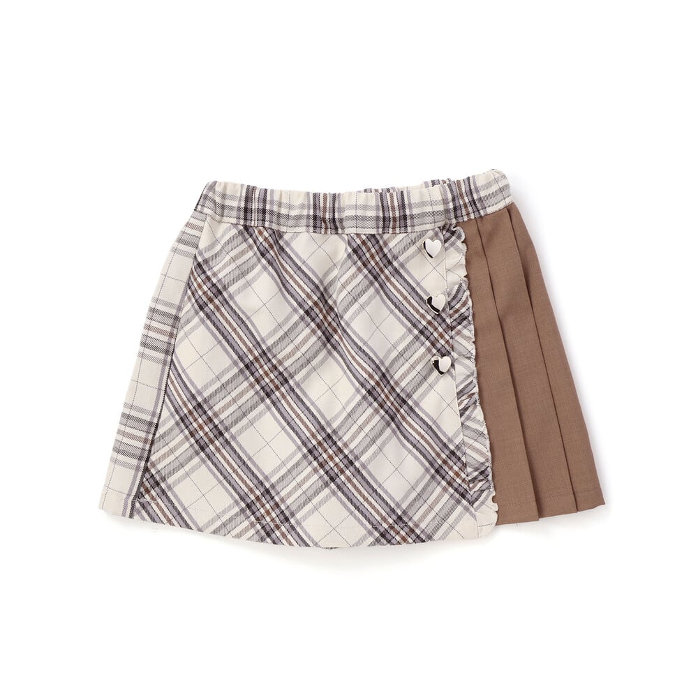 日本童裝  SLAP SLIP 格紋拼接裙褲 90-130cm 女童款 秋季 PANTS