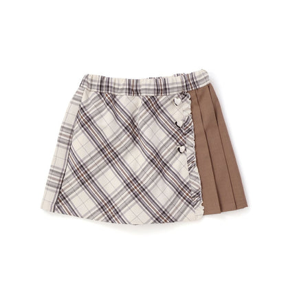 日本童裝  SLAP SLIP 格紋拼接裙褲 90-130cm 女童款 秋季 PANTS