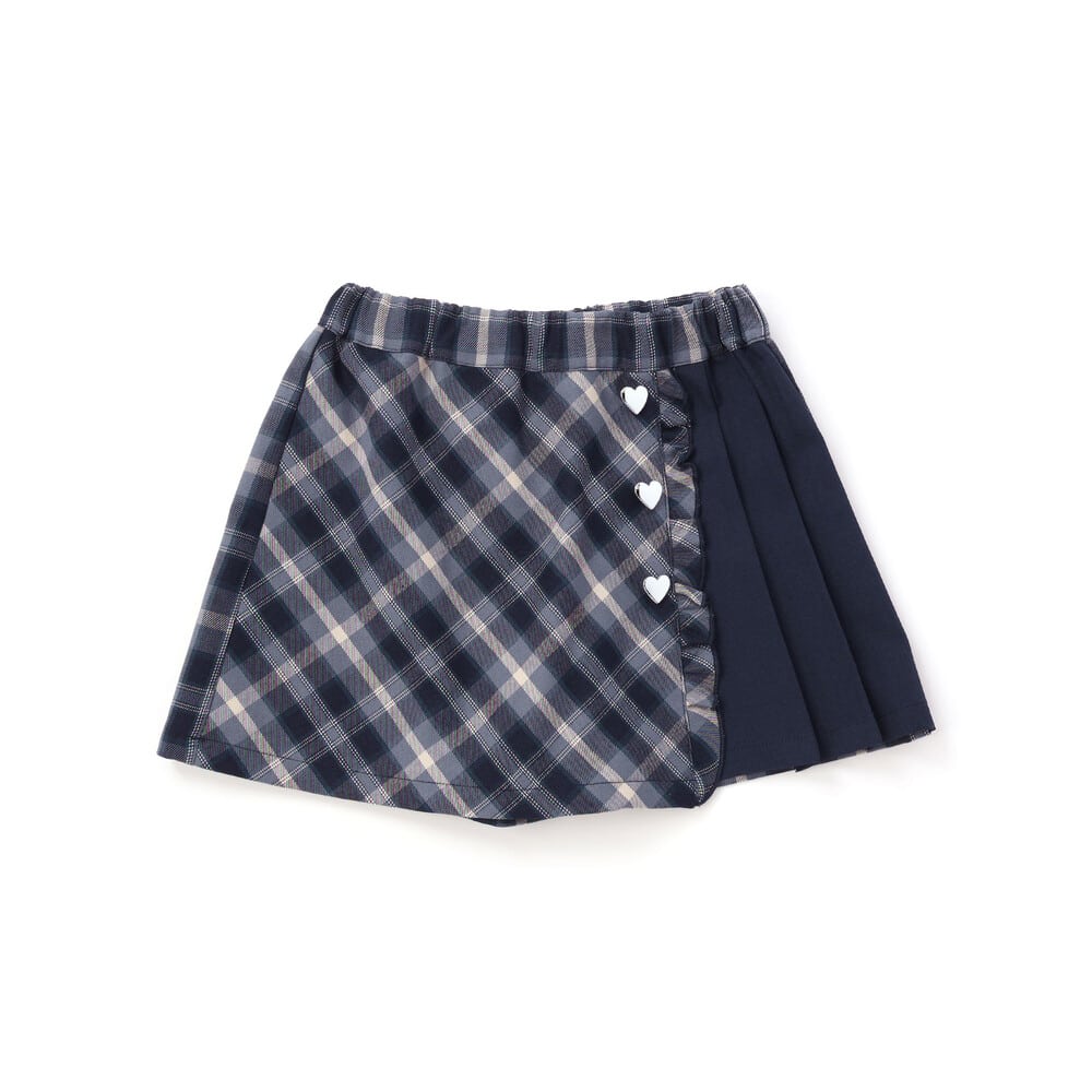日本童裝  SLAP SLIP 格紋拼接裙褲 90-130cm 女童款 秋季 PANTS