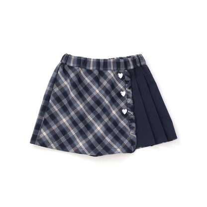 日本童裝  SLAP SLIP 格紋拼接裙褲 90-130cm 女童款 秋季 PANTS