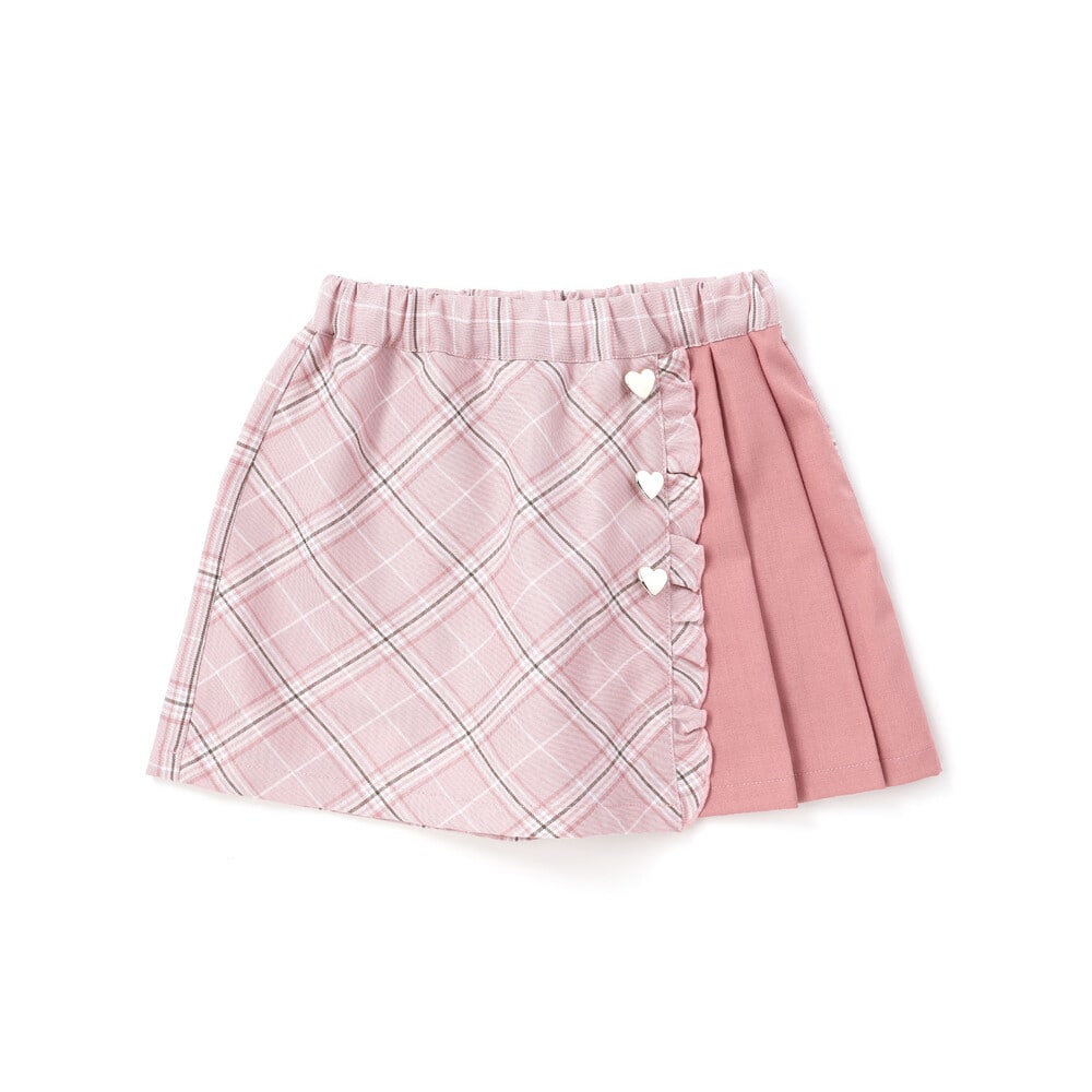 日本童裝  SLAP SLIP 格紋拼接裙褲 90-130cm 女童款 秋季 PANTS