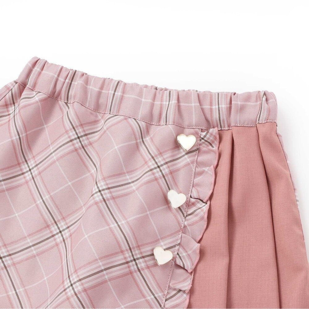 日本童裝  SLAP SLIP 格紋拼接裙褲 90-130cm 女童款 秋季 PANTS