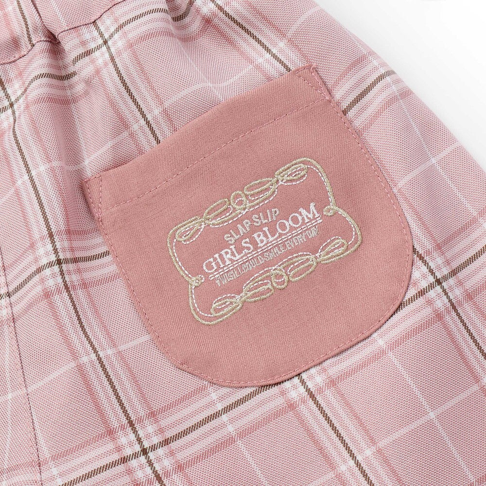 日本童裝  SLAP SLIP 格紋拼接裙褲 90-130cm 女童款 秋季 PANTS