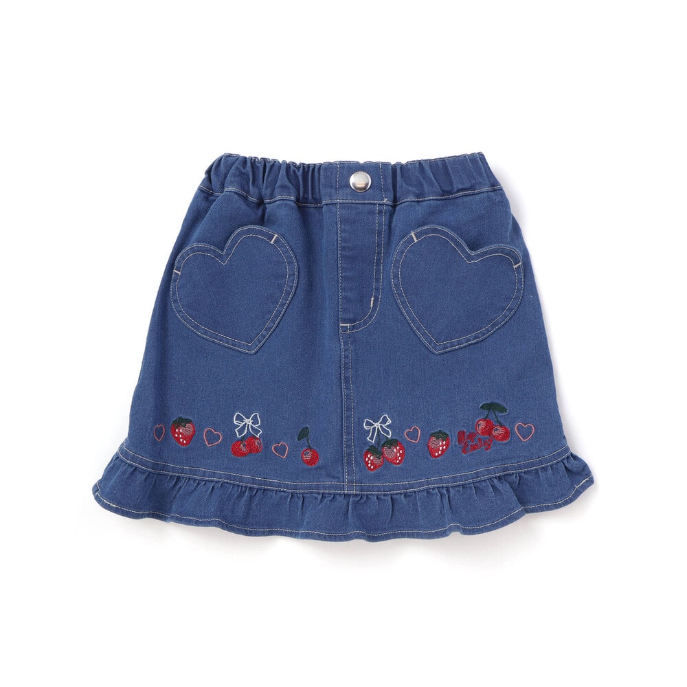 日本童裝  SLAP SLIP 心型口袋荷葉邊短裙 90-130cm 女童款 秋季 SKIRTS