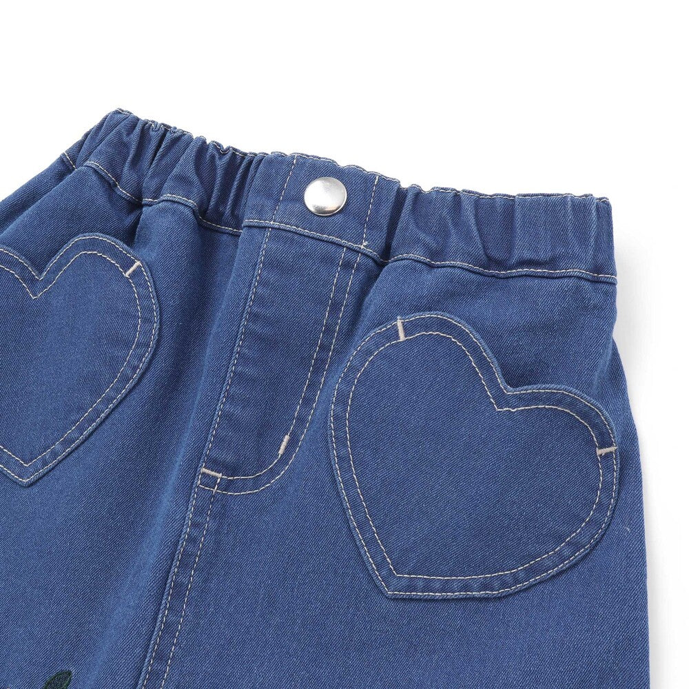 日本童裝  SLAP SLIP 心型口袋荷葉邊短裙 90-130cm 女童款 秋季 SKIRTS
