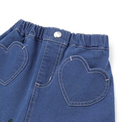 日本童裝  SLAP SLIP 心型口袋荷葉邊短裙 90-130cm 女童款 秋季 SKIRTS