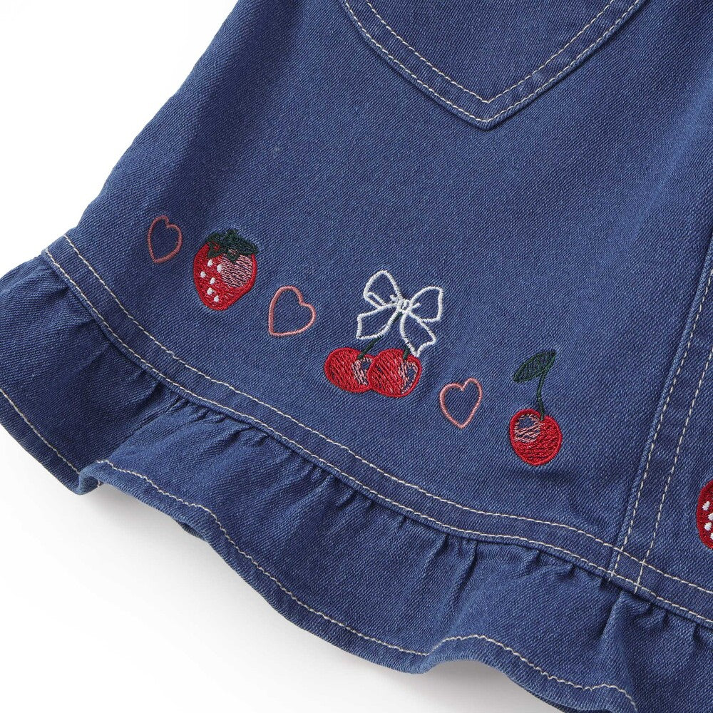 日本童裝  SLAP SLIP 心型口袋荷葉邊短裙 90-130cm 女童款 秋季 SKIRTS
