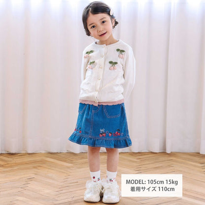 日本童裝  SLAP SLIP 心型口袋荷葉邊短裙 90-130cm 女童款 秋季 SKIRTS