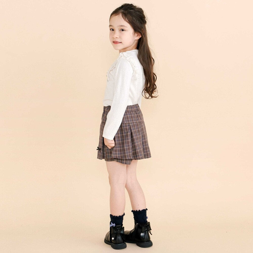 日本童裝  SLAP SLIP 百摺格紋裙褲 90-130cm 女童款 秋季 SKIRTS PANTS