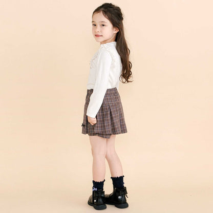 日本童裝  SLAP SLIP 百摺格紋裙褲 90-130cm 女童款 秋季 SKIRTS PANTS