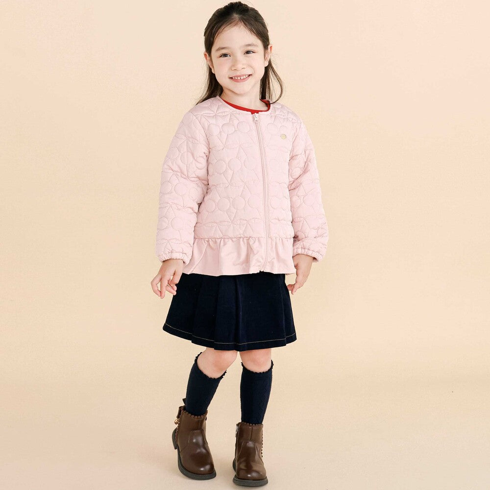 日本童裝  SLAP SLIP 百摺燈芯絨短裙 90-130cm 女童款 冬季 SKIRTS  聖誕紅/新年紅
