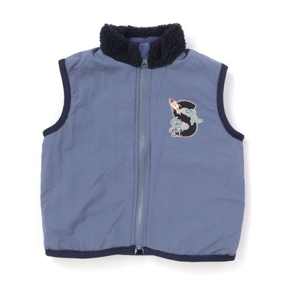 日本童裝  SLAP SLIP 2Way 雙面兩著 拼色背心外套 80-130cm 男童款 秋季 OUTERWEAR