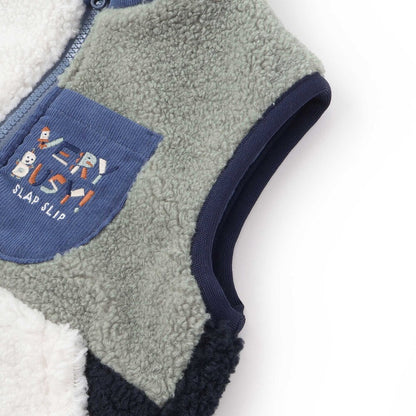 日本童裝  SLAP SLIP 2Way 雙面兩著 拼色背心外套 80-130cm 男童款 秋季 OUTERWEAR