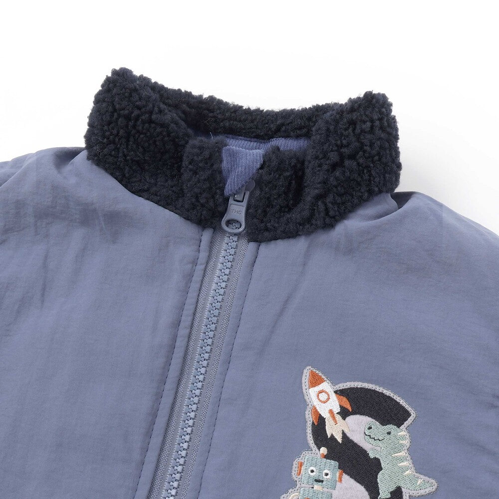 日本童裝  SLAP SLIP 2Way 雙面兩著 拼色背心外套 80-130cm 男童款 秋季 OUTERWEAR