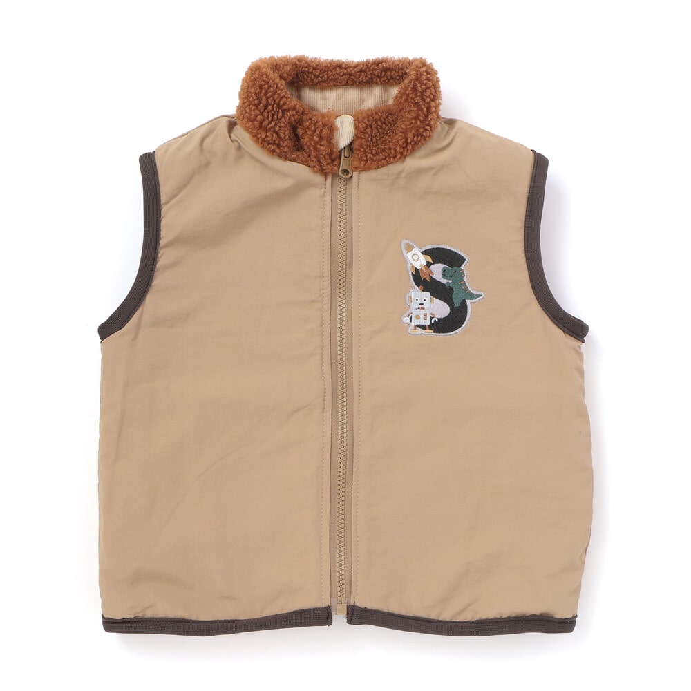 日本童裝  SLAP SLIP 2Way 雙面兩著 拼色背心外套 80-130cm 男童款 秋季 OUTERWEAR