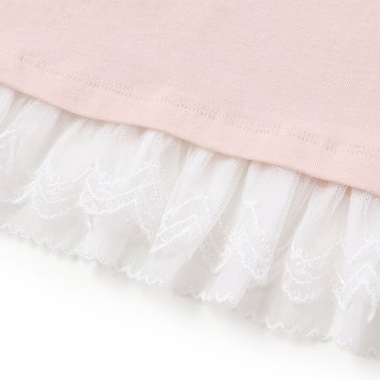 日本童裝  SLAP SLIP 刺繡荷葉邊上衣 80-130cm 女童款 秋季 TOPS