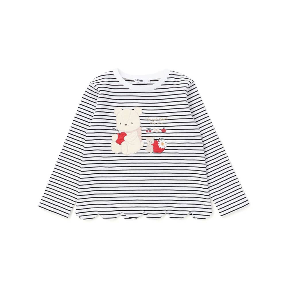 日本童裝  SLAP SLIP 動物圖案上衣 80-130cm 女童款 秋季 TOPS
