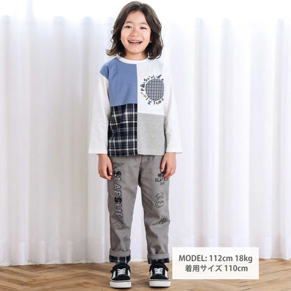 日本童裝  SLAP SLIP 口袋刺繡圖案上衣 80-130cm 男童款 秋季 TOPS