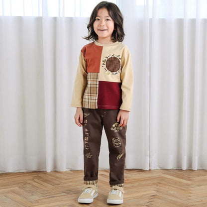 日本童裝  SLAP SLIP 口袋刺繡圖案上衣 80-130cm 男童款 秋季 TOPS