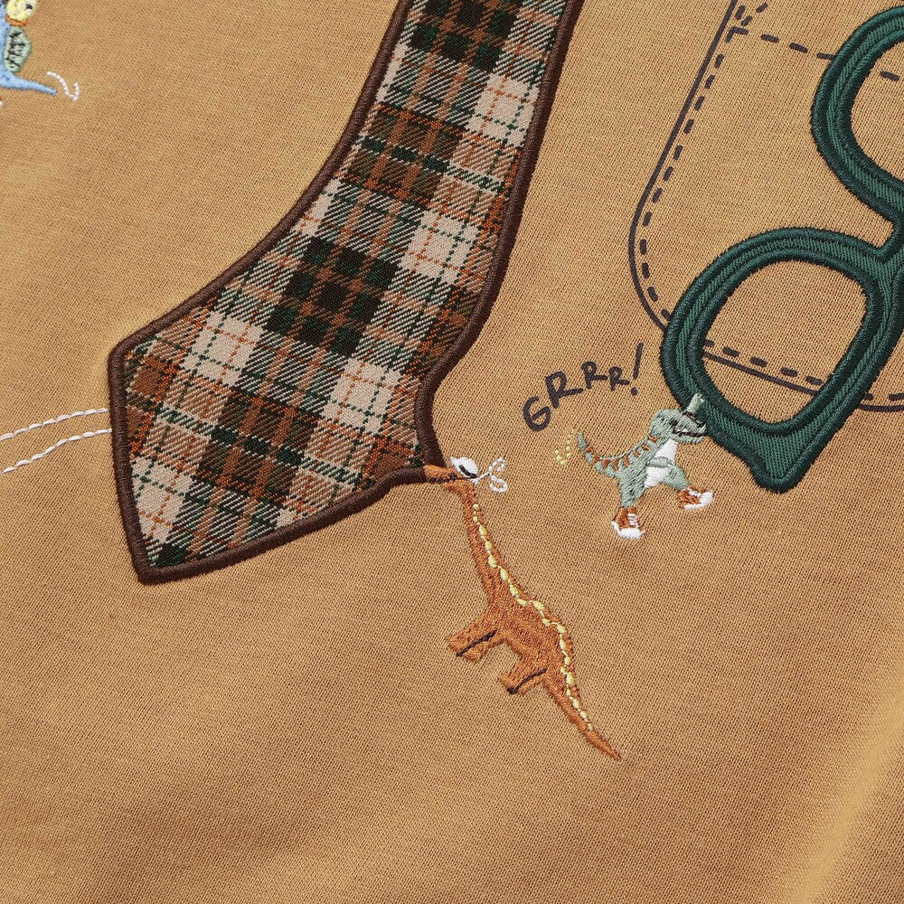 日本童裝  SLAP SLIP 刺繡圖案假兩件上衣 80-130cm 男童款 秋季 TOPS