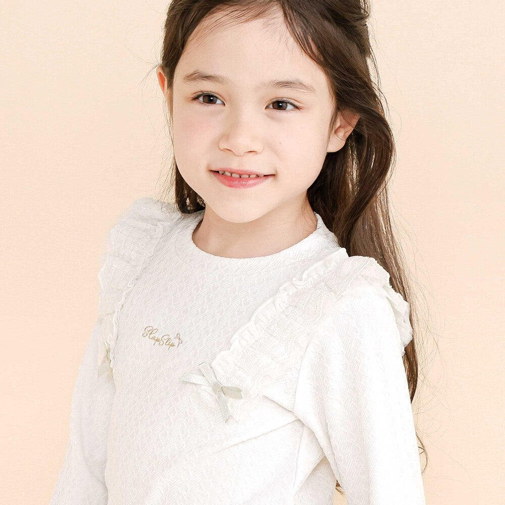 日本童裝  SLAP SLIP 荷葉邊長袖上衣 80-130cm 女童款 秋季 TOPS