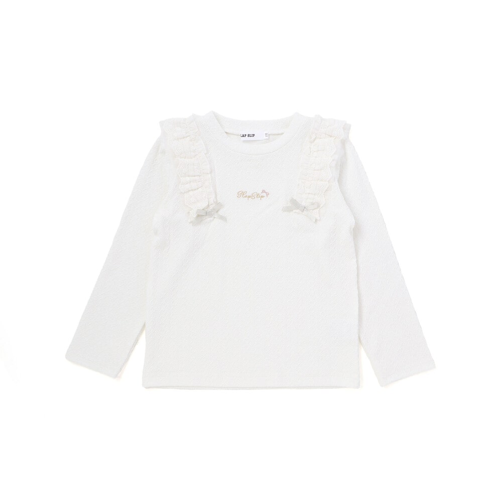 日本童裝  SLAP SLIP 荷葉邊長袖上衣 80-130cm 女童款 秋季 TOPS