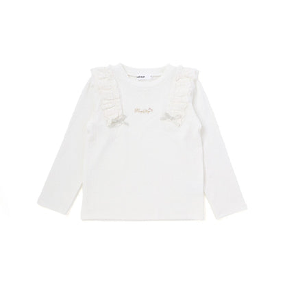 日本童裝  SLAP SLIP 荷葉邊長袖上衣 80-130cm 女童款 秋季 TOPS