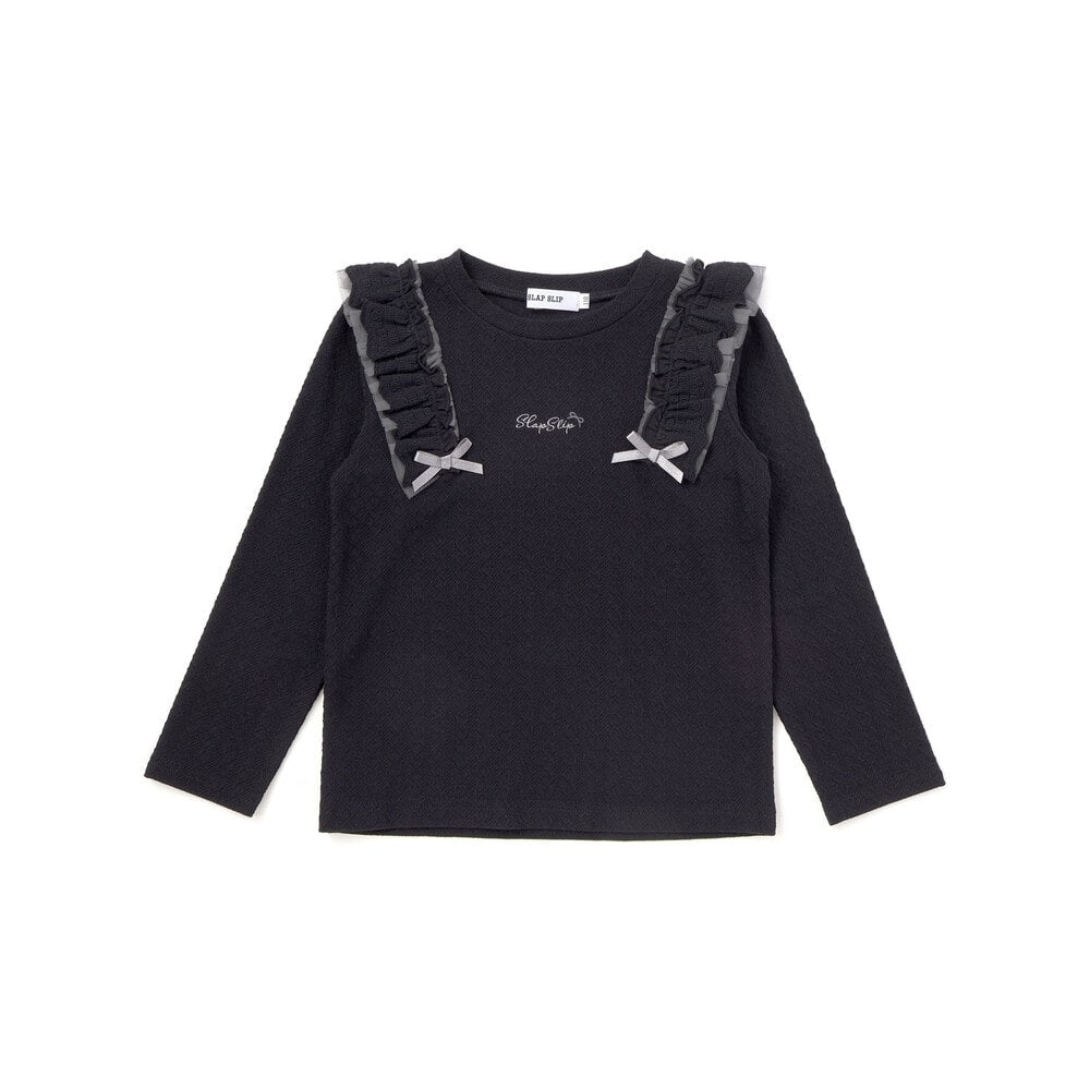 日本童裝  SLAP SLIP 荷葉邊長袖上衣 80-130cm 女童款 秋季 TOPS