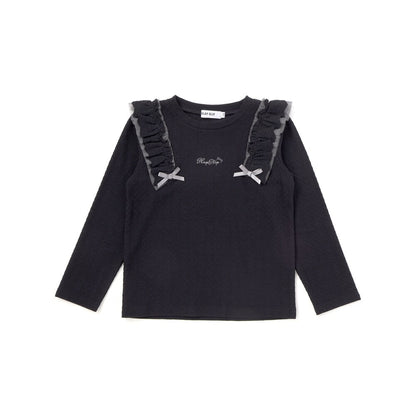 日本童裝  SLAP SLIP 荷葉邊長袖上衣 80-130cm 女童款 秋季 TOPS