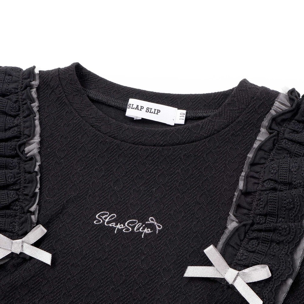 日本童裝  SLAP SLIP 荷葉邊長袖上衣 80-130cm 女童款 秋季 TOPS