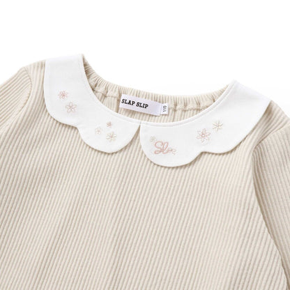 日本童裝  SLAP SLIP 荷葉邊下擺上衣 80-130cm 女童款 秋季 TOPS