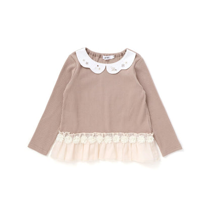 日本童裝  SLAP SLIP 荷葉邊下擺上衣 80-130cm 女童款 秋季 TOPS